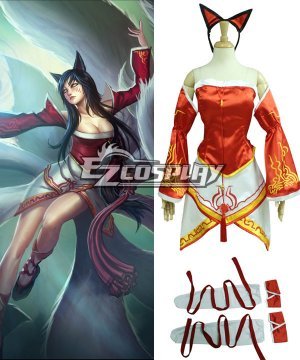 LOL Ahri Classic Skin Cosplay  - B Version