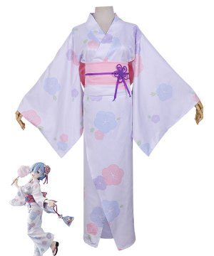 Re: Life In A Different World From Zero Rem Yukata Kimono Cosplay