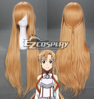 SAO Sodo Ato Onrain Knights of the Blood Lambent Light Yuuki Asuna  Asuna Yuki Long Orange-brownish Chestnut Hair Cosplay  - 314B