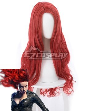 DC Aquaman 2018 Movie Mera Red Long Curls Cosplay  - 405F