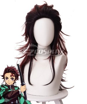 Demon Slayer: Kimetsu No Yaiba Kamado Tanjirou Female Dark Red Cosplay  - 487AA