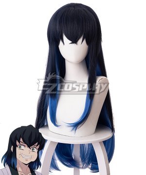 Demon Slayer: Kimetsu No Yaiba Hashibira Inosuke Female Dark blue Cosplay  - 487DA